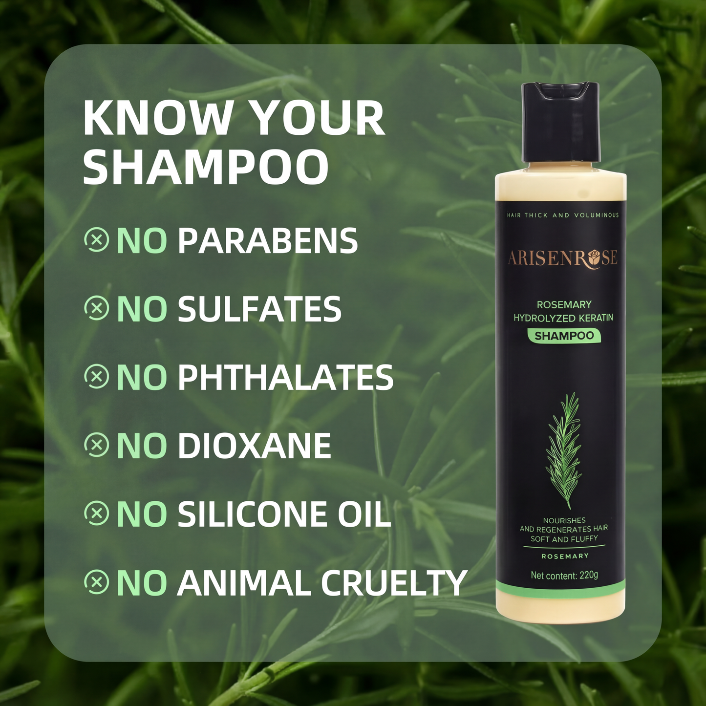 Rosemary Shampoo | Hair Growth & Anti Dandruff Scalp Treatment
